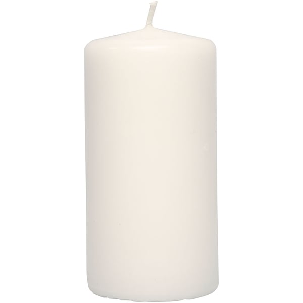 Blockljus - Vit - H: 10 cm - dia. 50 mm - 6 st