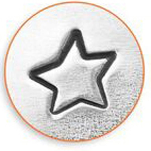 Prägelstämpel - stl. 3 mm - L: 65 mm - Stjärna