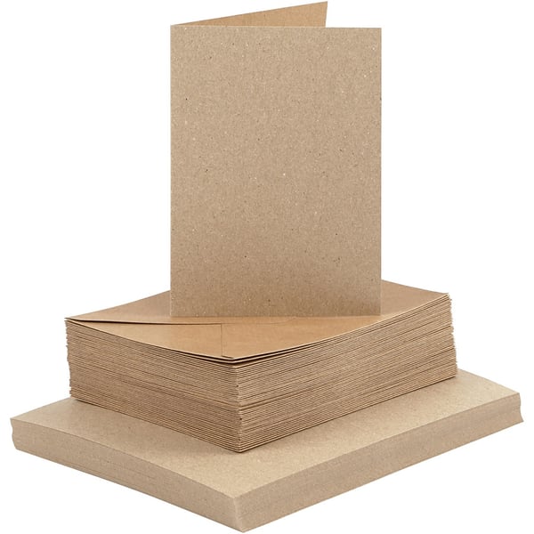 Kort och kuvert - A6 - Natur - 50 set