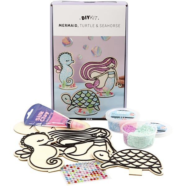 DIY Kit - Sjöjungfru - 3 Figurer - Foam Clay