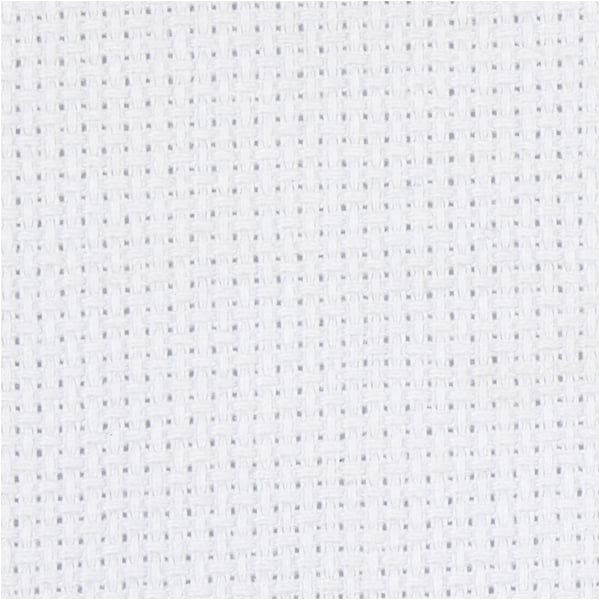 Aidaväv till broderi - 50x50 cm - Vit - 70 rutor per 10 cm