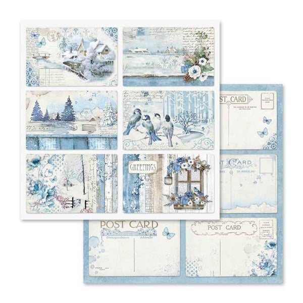 Paper Pad Stamperia - Blue Land - 12x12 Tum
