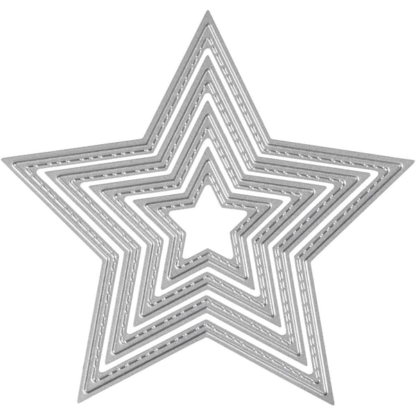Dies - Stjärnor med stygn - 4,5-12 cm - 4 delar