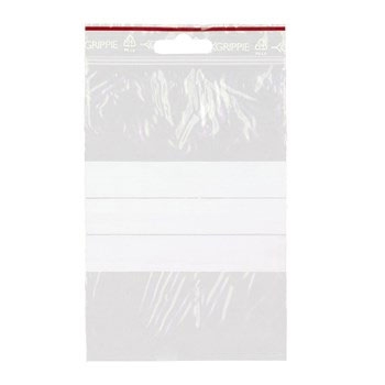 Blixtlåspåse Zippåse - Skrivfält - 100x150 mm - 1000 st