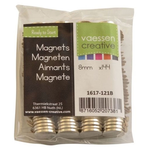 Magnet 8 mm - Tjocklek 1 mm - 144 st
