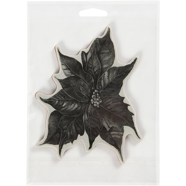 Cling stamp Jul - Poinsettia - 14 cm