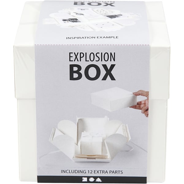 Exploding Box - H: 12 cm - Off White - Presentask