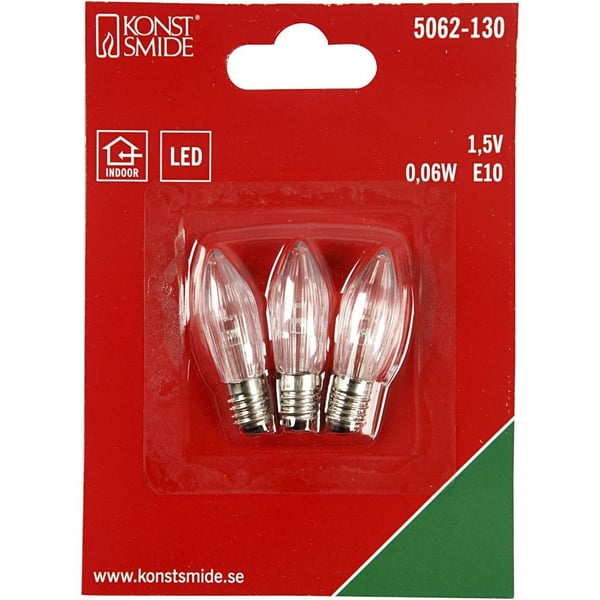LED-Lampa - E10 - 0,06 W - 1,5 V - 3 st LED-Lampa - E10 - 0,06 W - 1,5 V - 3 st