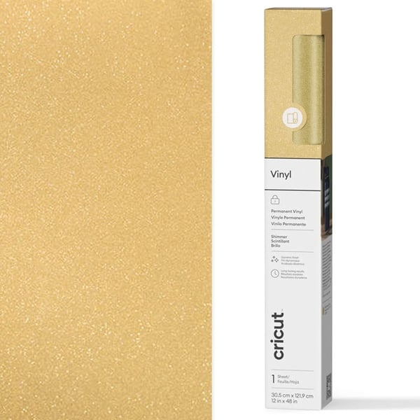 Cricut Premium Vinyl - Shimmer Gold - 30,5 x 122 cm