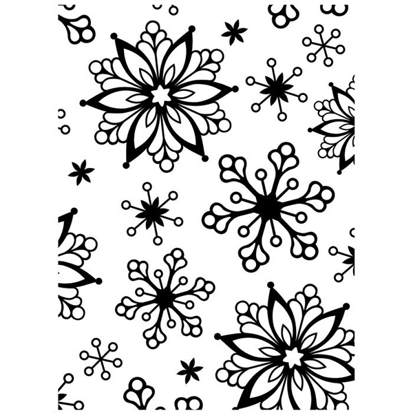 Embossing Folder A6 - Fancy Snowflakes - Vaessen
