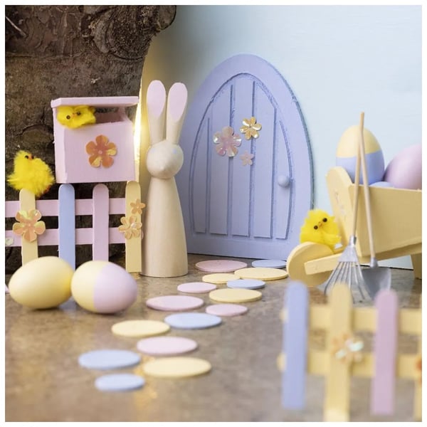 DIY Kit Påskharens dörr - Gör-Själv Pyssel Set Påsk