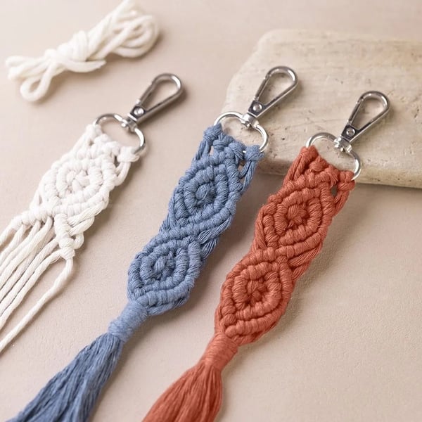 DIY Pysselkit Makramé - Kreativ Nyckelring