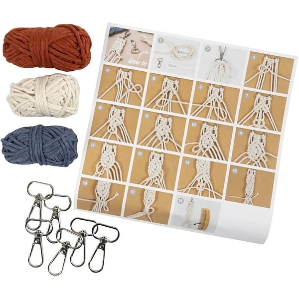 DIY Pysselkit Makramé - Kreativ Nyckelring