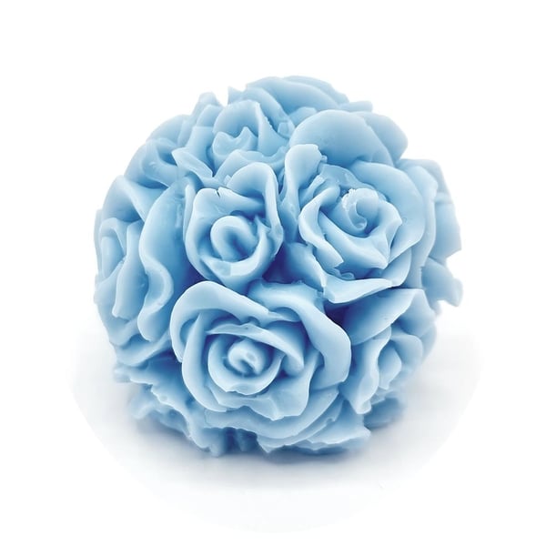 Silikonform Ljusformar - Rund Rosboll - H: 4,3 cm