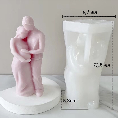Silikonform Ljusformar - Blivande Föräldrar - H: 10,3 cm