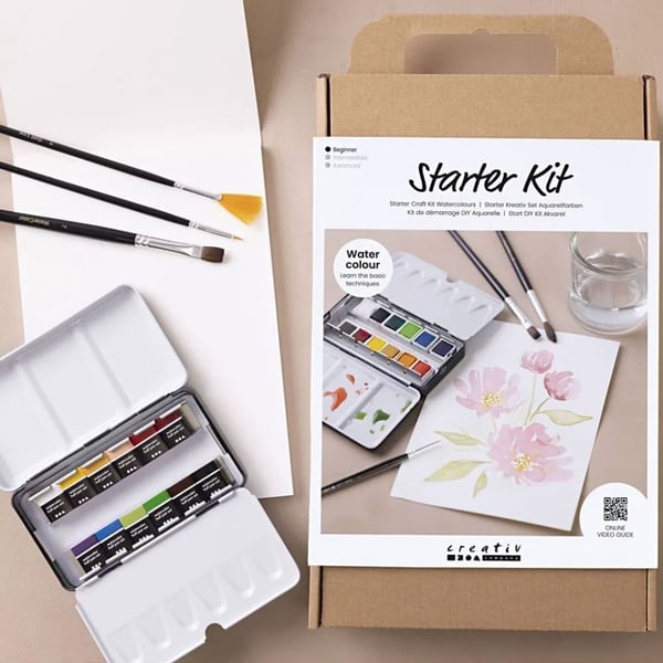 Pysselkit - Start DIY Kit - Lär dig måla akvarell