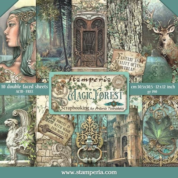 Paper Pad Stamperia - Magic Forest - 12x12 Tum Paper Pad Stamperia - Magic Forest - 12x12 Tum