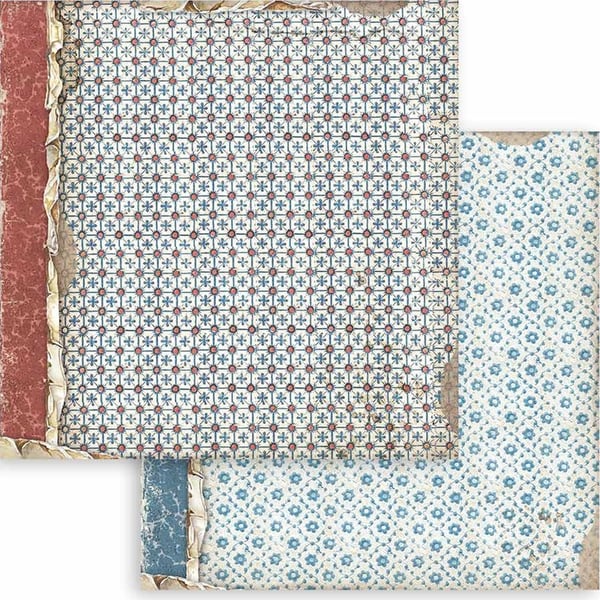 Paper Pad Stamperia - Vintage Library Backgrounds - 12x12 Tum