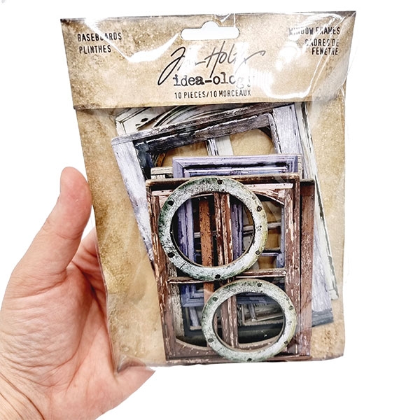 Chipboard Fönster - Tim Holtz Baseboards Window Frames - 10 st