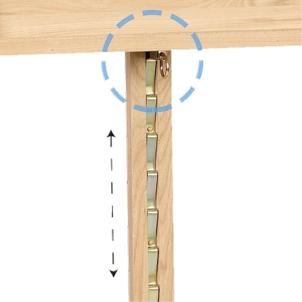 Akademi Staffli 1 - Max bild höjd 123 cm - Tilt samt Hyllor - Lackerad Bok
