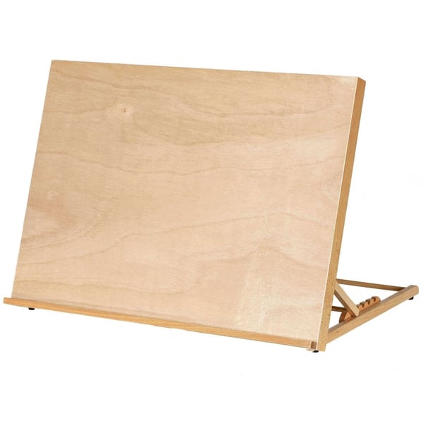 Ritbord A2 - Bordstaffli - 48,5 cm x 65 cm - Lackerad Bok