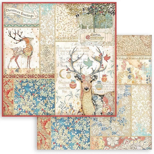 Paper Pad Stamperia - Christmas Greetings - 12x12 Tum
