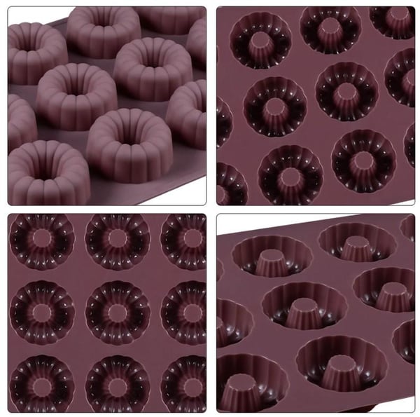 Mini Sockerkakor Munkar 12 st Silikonform | Mousseform