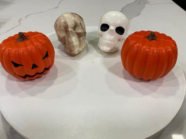3-delad återanvändbar Pumpa Pralinform | Pumpa chokladform |Halloween Pumpkin