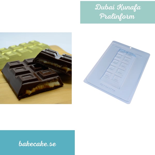 Pralinform Dubai Kunafa Chokladform - BWB 9664 - 3 Part Mold Pralinform Dubai Kunafa Chokladform - BWB 9664 - 3 Part Mold