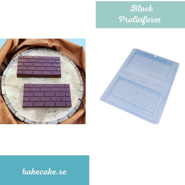 Pralinform Block Chokladform - BWB 9890 - Special 3 Part Mold