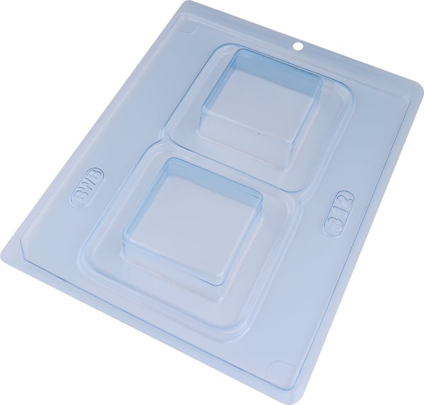 Pralinform Fyrkant Chokladform - BWB 812 - Special 3 Part Mold