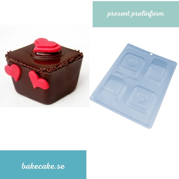 Pralinform Låda med Hjärta - BWB 838 - Special 3 Part Mold