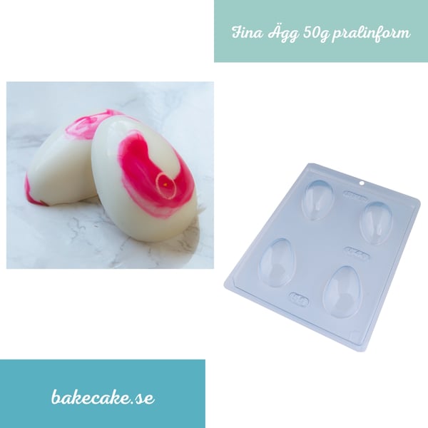 Pralinform Ägg 50g - BWB 846 - 3 Part Mold