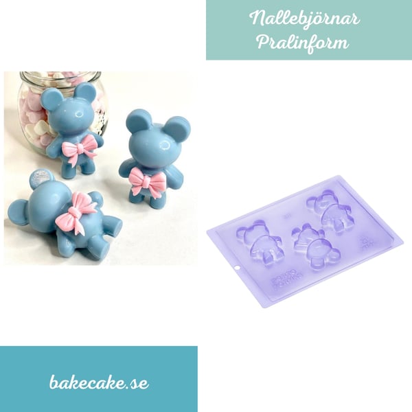 Pralineform Bamse Chokoladeform - Porto Formas 63 - Special 3-delt form