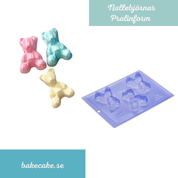Pralineform Bamse Geometrisk - Porto Formas 1203 - 3-delt form