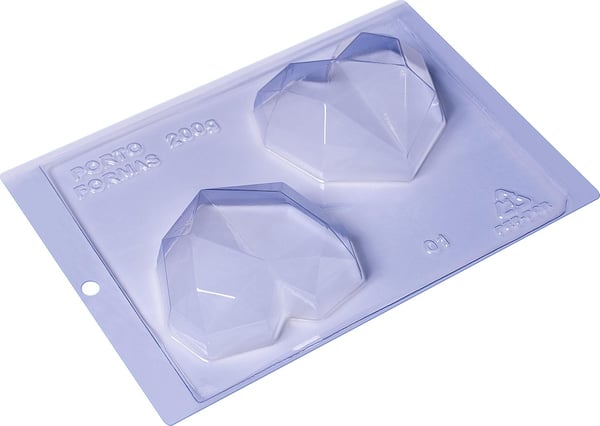 Pralineform Hjerte Diamant - Porto Formas 01 - Special 3-delt form