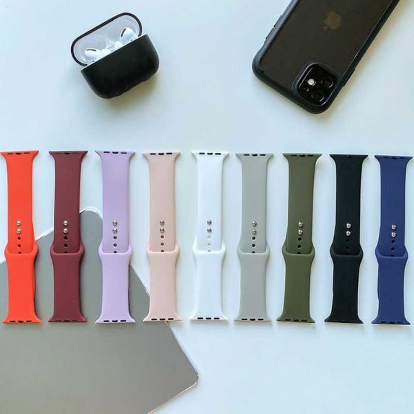 Apple Watch 42/44/45/49mm Slitstark Silikon Armband Walkr - Gul