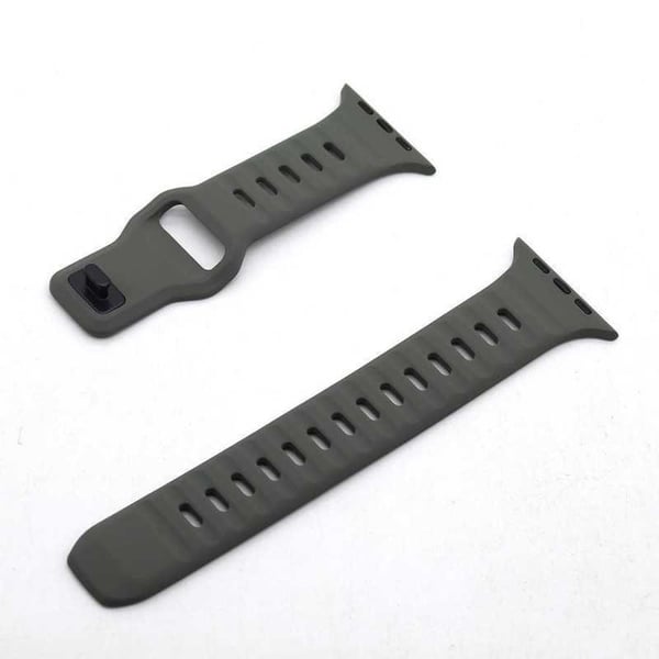 Apple Watch 42/44/45/49mm kestävä rannekoru Titan's Grip - vaaleanharmaa