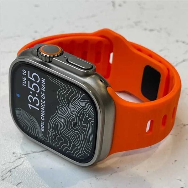 Apple Watch 38/40/41mm kestävä rannekoru Titan's Grip - vaaleanharmaa