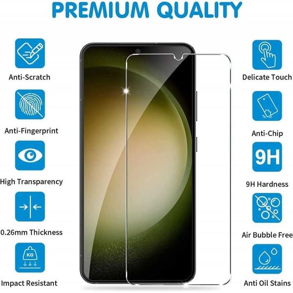 2-PACK Samsung S24 karkaistu lasi 0,26mm 2,5D 9H