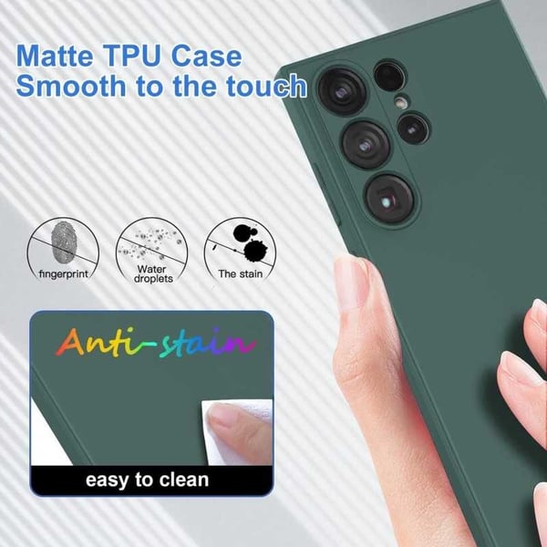 Samsung S24 Ultra Kuminen Matt Green Shell Liquid - vihreä