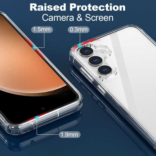 Samsung S21/S21Plus/S21FE/S22/S22 Plus Iskunvaimennuskotelo Simple V2 - Läpinäkyvä