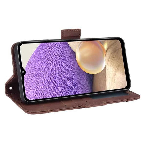 Samsung S24 lompakkokotelo PU-nahkainen 6-POCKET Winston V3 - Ruskea