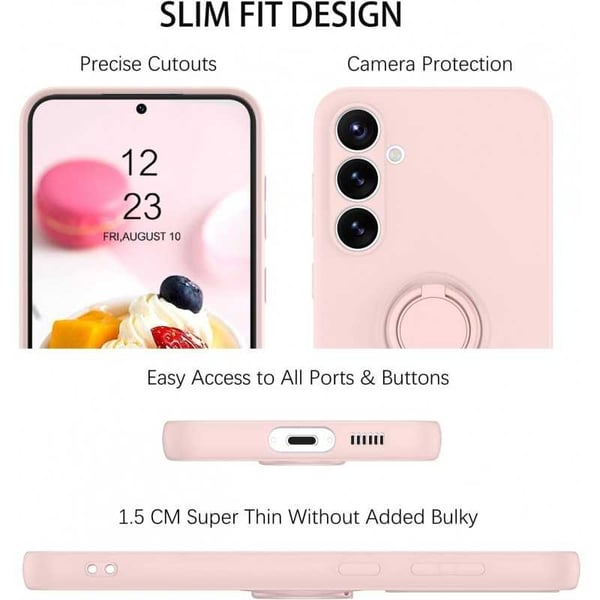 Samsung S24 Plus Iskunkestävä kotelo CamShield-renkaan pidikkeellä - Vaaleanpunainen