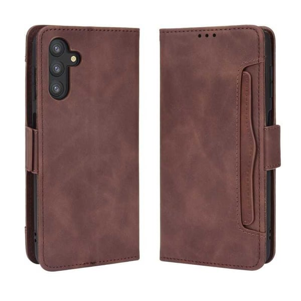 Samsung S24 Plus lompakkokotelo PU-nahkainen 6-POCKET Winston V3 - Ruskea