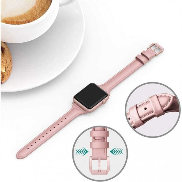 Apple Watch 38/40/41mm tyylikäs nahkaranneke Mercy