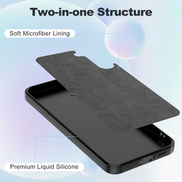 Samsung A25 5G kuminen mattamusta silikonikuori