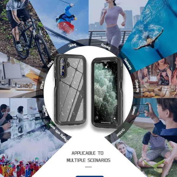 Samsung A15 5G Täysi peittävä vedenpitävä Premium Shell - 2m