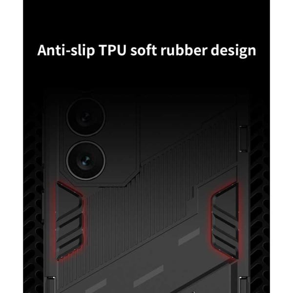 Samsung A55 5G Iskunkestävä kotelo jalustalla ThinArmor V2 - Vihreä