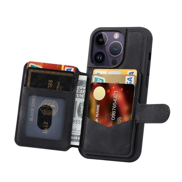 iPhone 16 Pro Stöttåligt Premium Skal RFID 7-FACK Solid V6 Nordcell™ svart